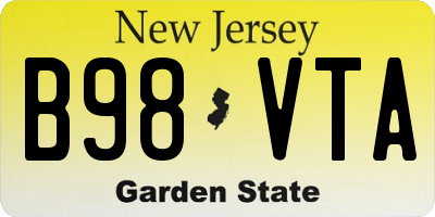 NJ license plate B98VTA
