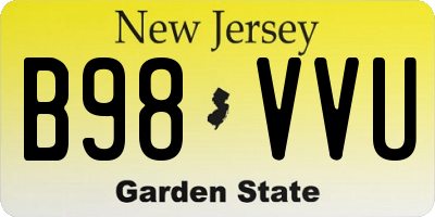 NJ license plate B98VVU
