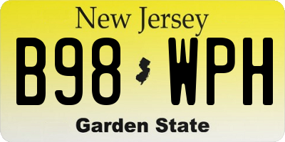NJ license plate B98WPH