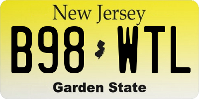 NJ license plate B98WTL