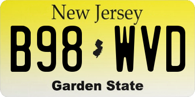 NJ license plate B98WVD