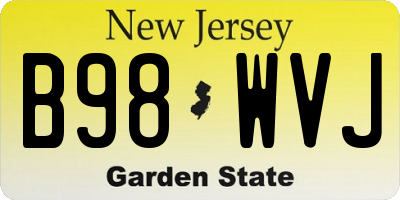 NJ license plate B98WVJ
