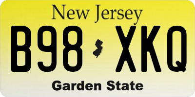 NJ license plate B98XKQ
