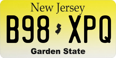 NJ license plate B98XPQ