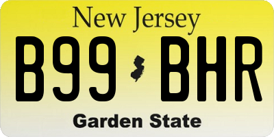 NJ license plate B99BHR