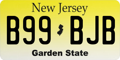 NJ license plate B99BJB