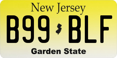 NJ license plate B99BLF