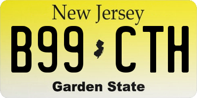 NJ license plate B99CTH