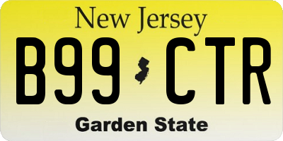 NJ license plate B99CTR