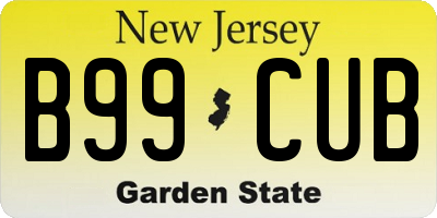 NJ license plate B99CUB