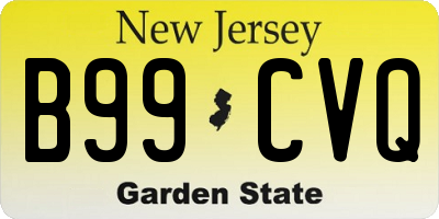 NJ license plate B99CVQ