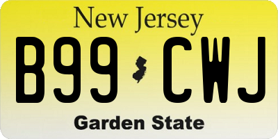 NJ license plate B99CWJ
