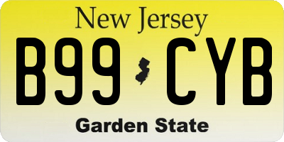 NJ license plate B99CYB