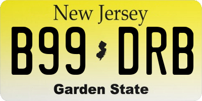 NJ license plate B99DRB