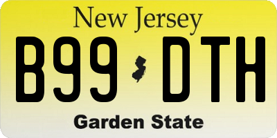 NJ license plate B99DTH