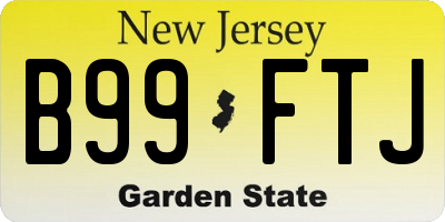 NJ license plate B99FTJ
