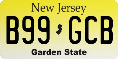 NJ license plate B99GCB