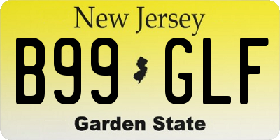 NJ license plate B99GLF
