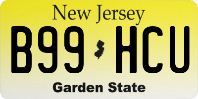 NJ license plate B99HCU