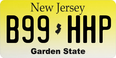 NJ license plate B99HHP