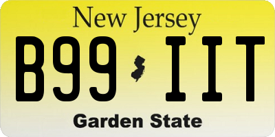 NJ license plate B99IIT