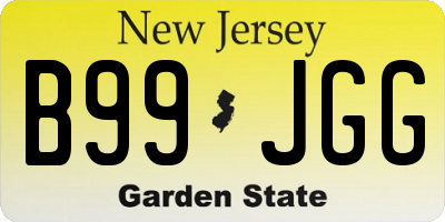NJ license plate B99JGG