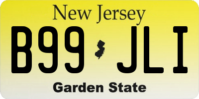 NJ license plate B99JLI