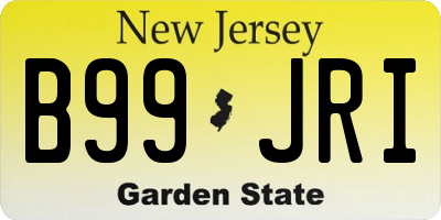 NJ license plate B99JRI