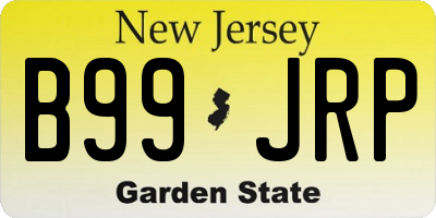 NJ license plate B99JRP