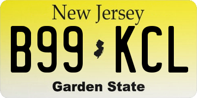 NJ license plate B99KCL