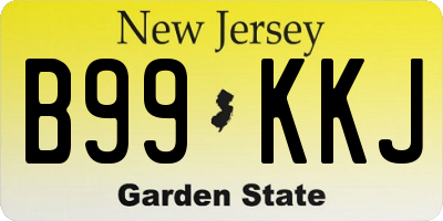 NJ license plate B99KKJ