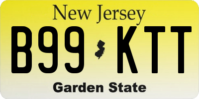 NJ license plate B99KTT