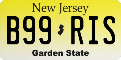 NJ license plate B99RIS