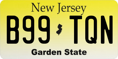 NJ license plate B99TQN