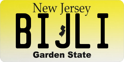 NJ license plate BIJLI