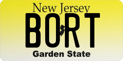 NJ license plate BORT