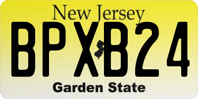 NJ license plate BPXB24