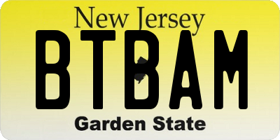 NJ license plate BTBAM