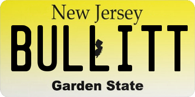 NJ license plate BULLITT