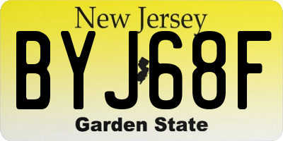 NJ license plate BYJ68F