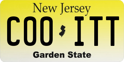 NJ license plate C00ITT