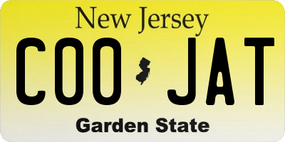 NJ license plate C00JAT