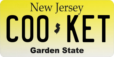NJ license plate C00KET