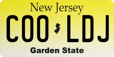NJ license plate C00LDJ
