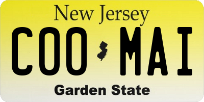 NJ license plate C00MAI
