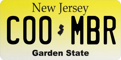 NJ license plate C00MBR