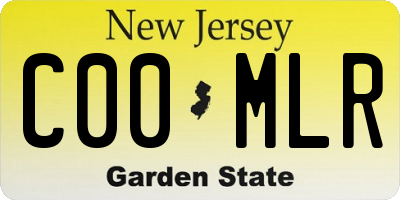 NJ license plate C00MLR