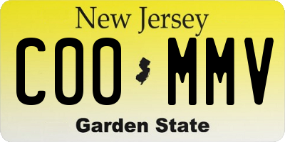 NJ license plate C00MMV