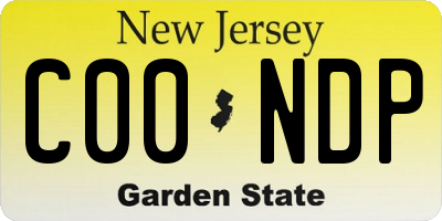 NJ license plate C00NDP