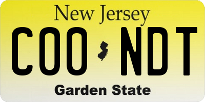 NJ license plate C00NDT
